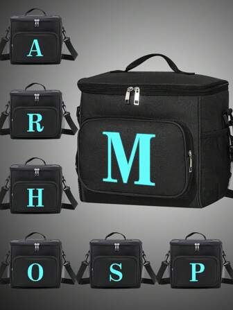 便携式午餐袋 1 件 涤纶材质 大容量拉链保温午餐袋 多功能设计 户外学校必需品 学校收纳袋 教师储物袋 教室袋 教室收纳袋 女士午餐盒袋 女士学校用品 配件袋 学校用品 学校配件 学校用品