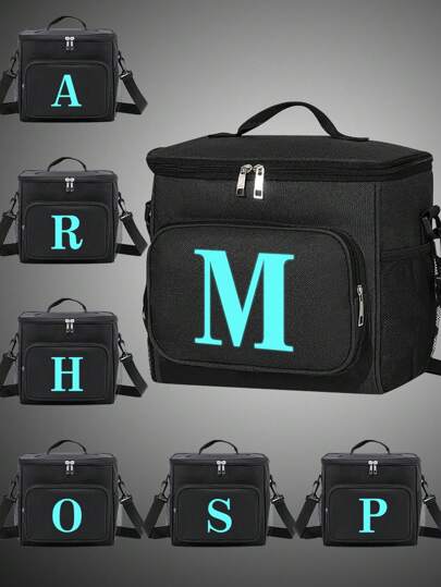 1 pezzo Borsa termica per il pranzo in materiale di poliestere, grande capacità, cerniera, design multifunzionale, accessori essenziali per scuola e attività all'aperto, organizer per insegnanti, borse per aula, borse porta pranzo per donne e ragazze, accessori per la scuola