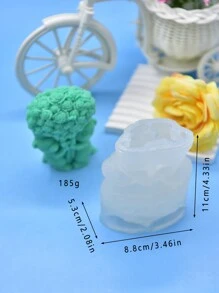 2 件裝熊抱花矽膠模具 適合 Diy - 白色 - 查看 3