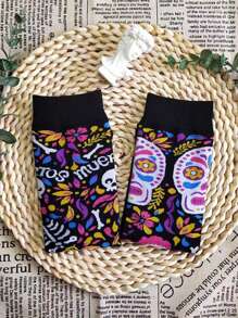 1/2 Paia Di Calzini Ciurici Dall'design Asimmetrico, Calzini Alla Moda E Curiosi Per Uso Quotidiano E Da Festa - nero - Visualizzare 7