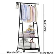 簡單衣架,可移動衣架,家用臥室衣架,落地衣架,三角衣架 - 彩色 - 查看 4