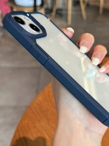 Funda dura transparente de estilo minimalista compatible con Apple 17 Pro Max/17 Pro/17 Air/17/16 Pro Max/16/16 Pro/16 Plus/16e/12/13/14 Pro Max/XS/XR/11 Pro/11 Pro Max/12 Pro/12 Pro Max/13 Pro/13 Pro Max/7 Plus/14 Pro/14 Pro Max/14 Plus/7 Plus/8 Plus/8/SE2, material acrílico - azul real - Ver 8