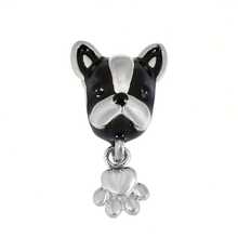 1入創意可愛斗牛犬設計珠子,適用於diy魅力手鍊、珠寶製作配件 - A - 查看 6