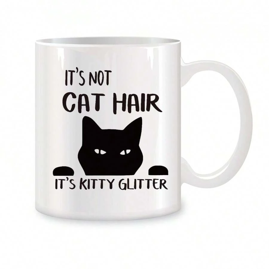 1 Pc 11 Oz Funny Cute Cat Kitten Birthday Christmas Gifts Novelty White Coffee Mugs - White - View 1