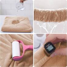 Children's Lovely Animal Hooded Bath Towel, Coral Velvet Fabric, Four Seasons Available, Newborn Swaddle Blanket Bathrobe - Khaki - View 2