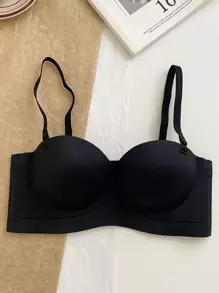 2pcs Wireless, Seamless, Push Up, Backless Bra, Lingerie - Multicolor - View 3