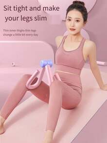 1個多功能大腿訓練裝置,適用於瑜伽、健身、盆底肌肉和kegel運動,可摺疊、攜帶方便 - 粉色 - 查看 4