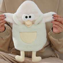 1 Pieza Gran Bolsa De Agua Caliente Con Diseño De Pato Animado - Verde - Ver 1