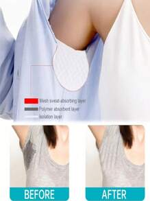 10入組透氣吸汗片,腋下吸汗貼神器,全季節通用腋下貼,除臭止汗防汗貼,汗水不怕,無痕隱形透氣吸汗貼,便攜式旅行配件,日常必需品 - 白色 - 查看 2