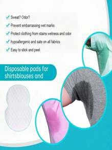 10入組透氣吸汗片,腋下吸汗貼神器,全季節通用腋下貼,除臭止汗防汗貼,汗水不怕,無痕隱形透氣吸汗貼,便攜式旅行配件,日常必需品 - 白色 - 查看 8