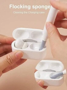 1pc Multifunctional 3-In-1 Headphone Cleaning Pen, Used To Clean The Gaps And Compartments Of Your Headphones To Keep Them Hygienic