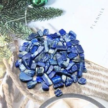 100g/Bag Natural Asymmetric Blue Goldstone Crystal Gravel & Demagnetize Stone Particles For Landscape, Aquarium, And Fish Tank Decorations, Pet Products - Blue - View 1