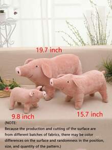 1入組9.8英寸模擬豬毛絨玩具,舒適毛絨可愛模擬豬寵物毛絨玩偶,最佳聖誕復活節生日禮物 - 粉色 - 查看 6