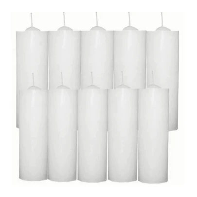 10 Velas Votivas De 7 Dias 190g Brancas De Parafina Pura - Promoção
