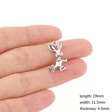 10入組可愛的diy項鍊吊墜-狗貓兔造型,適用於珠寶製作的手工材料配件 - 動物吊墜 - 查看 17