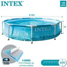 Piscina Beachside Frame con depuradora filtro D305 x 76 cm (Intex 55241) ✅ Entrega 24/48h a España (península) - Ver 7