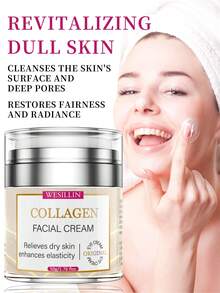 Anti-Aging Collagen Face Cream For Women: Deep Moisturizing, Non-Greasy Formula - White - View 4