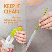 4pcs Cactus-Shaped Bottle Brush, Straw Brush, Multifunctional Cleaning Brush Set, Infant Milk Nipple Cleaner, All-Angle Gap Brush - Green - View 7