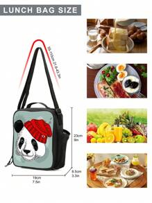 1 Miếng Không giới tính Thú vật In Polyester Có thể mang đi Dây kéo Khép kín Dễ thương Túi ăn trưa , Thích hợp Đối với Công nhân
工人 , Bốn Sử dụng - màu xanh lá - Xem 2