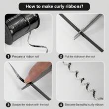 緞帶,500碼氣球綁帶5mm閃亮捲曲緞帶,金屬閃粉緞帶適用於禮品包裝及慶祝活動。如生日、聖誕、新年和婚禮裝飾 - 黑色 - 查看 7