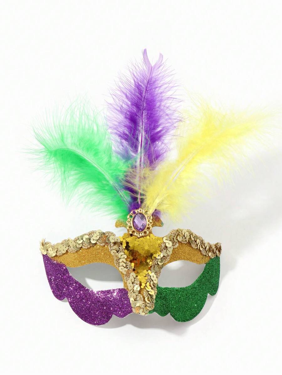1 Máscara De Disfraz De Fiesta De Disfraces De Moda Para Carnaval - Multicolor - Ver 1
