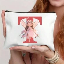 Zipper Cosmetic Bag, Letter Print Bag, Wallet, Makeup Organizer Bag, Portable Mini Bag, Pencil Case, Student Stationery Box - Multicolor - View 1