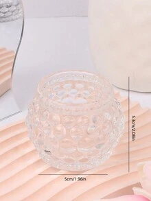 1pc European Style Simple Glass Crystal Candlestick, Creative Home Candle Holder Ornaments For Romantic Dinner Table - Clear - View 8