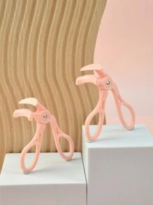 1pc Durable & Lightweight Wide Angle Eyelash Curler - Dusty Pink - View 1