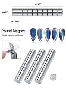 20pcs Nail Art Tool Magnet, Strong Magnetic Multifunctional Cat Eye Magnet For Nail Art