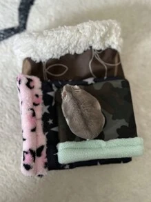 1 random color style Oxford cloth warm pet litter suitable for hamsters, guinea pigs, gerbils, daily household use - Multicolor - View 10