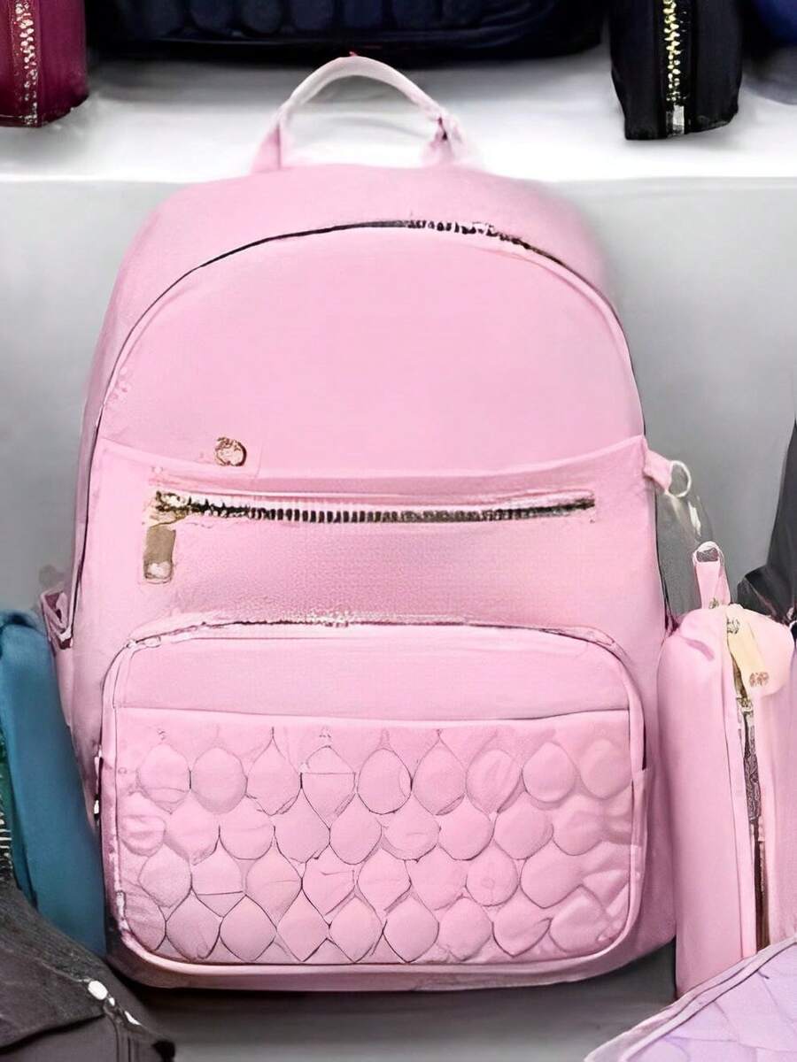 Women Fashion Backpacks - Pink - View 1