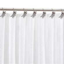 12入組貓頭鷹造型鑄鐵淋浴簾鉤,防水防鏽金屬製品,適用於浴室,臥室,客廳裝飾配件 - 鉻色 - 查看 5