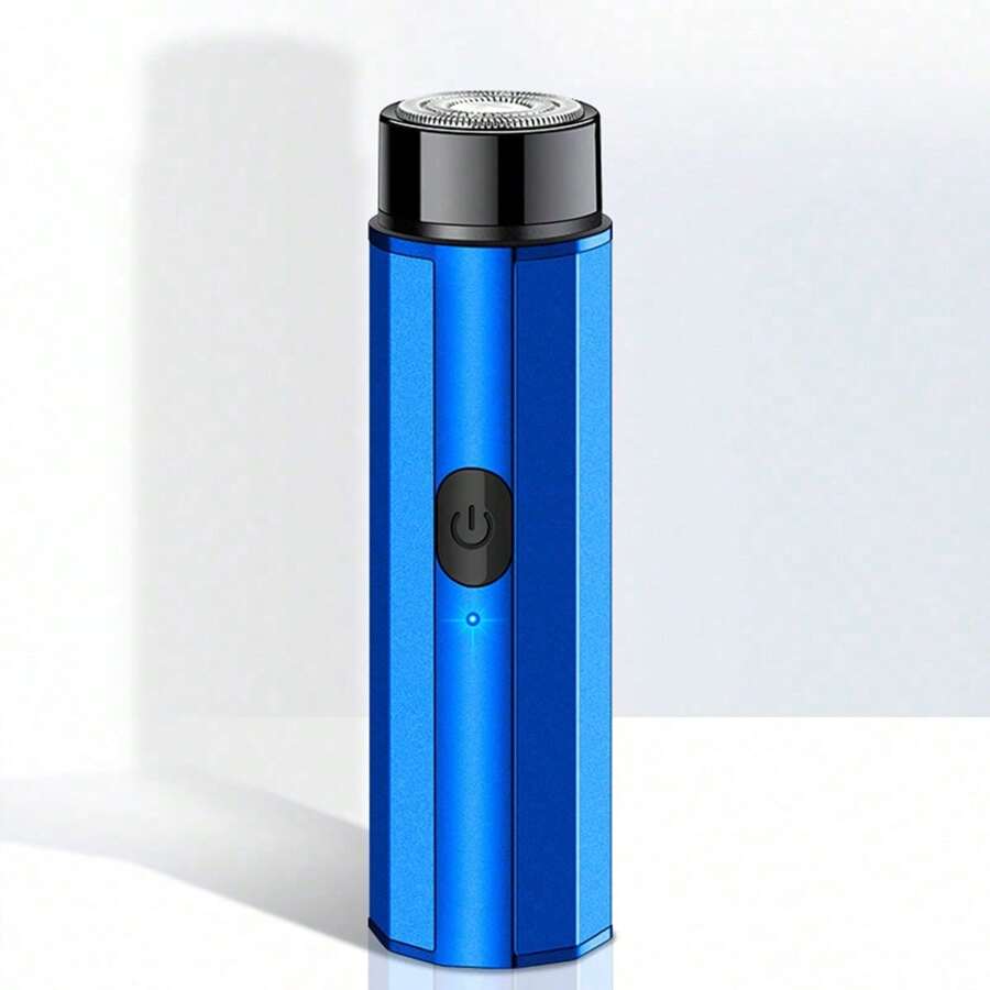 小型便攜式雙環刀網電動剃須刀,理髮器/剃鬍刀 - 藍色 - 查看 1