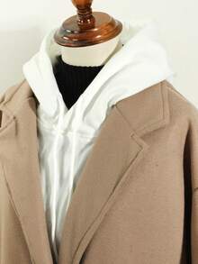 1pc Unisex Fashionable Solid Color Pullover Hoodie With Windproof And Warm Features In Black, White And Grey Suitable For Outdoor Activities Like Traveling, Hiking In Autumn And Winter - Multicolor - View 8