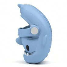 Chanclas de Playa para Niño Niña Tiburón Zapatillas de Ducha Antideslizante Zapatos de Piscina Sandalias Ligero Verano Shark Slippers - Neblina azul - Ver 3