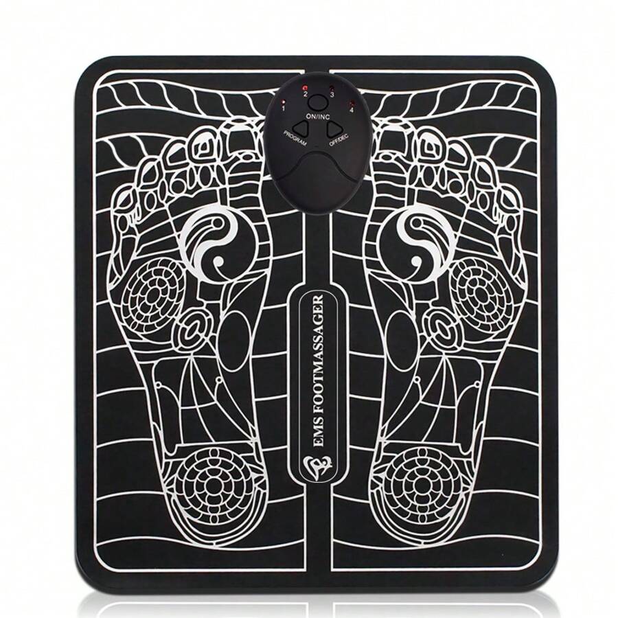 EMS Foot Massager Pad Muscle Acupoint Stimulator  Feet Massage Mat Foot Meridian Pressing Device - Black - View 1