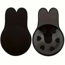 1 /3 pairs of women's silicone strapless adhesive bra, rabbit ear self-adhesive adhesive bra, non-trace silicone invisible bra, breast lift adhesive bra, reusable silicone nipple stickers, women's underwear and underwear accessories, suitable for wedding dresses, party dresses