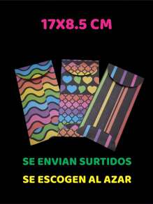 25 sobres en papel bond, sobres de dinero (8.5x17 cm) - Multicolor - Ver 3