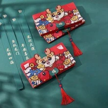 1只可摺疊的龍年紅包,創意新年拜年紅包 - 1pc可愛龍-10卡位 - 查看 4