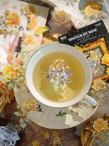 20pcs Pet 3d Laser Sticker Pack, Rose Gift Series, Diy Decoration & Collage Material For Bullet Journal - Multicolor - View 1