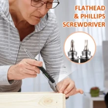 3入組6合1銀色多功能筆,男性禮物多功能工具筆帶有螺絲刀、尺子、水準器、原子筆和鋼筆替芯,適用於聖誕節送給爸爸、爺爺,獨特的男士禮物 - 黃色 - 查看 5