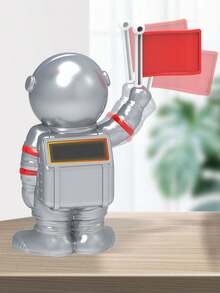 1pc Solar Powered Car Fragrance Air Freshener Astronaut Design Luxury Car Interior Decoration - White - View 3