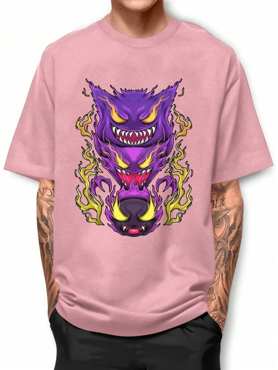 Men T-Shirts - 淺粉色 - 查看 1