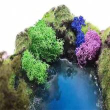 地衣苔蘚簇用於灌木、模型樹葉裝飾的比例模型建材、迷你樹模型diy佈局景觀地景地衣苔蘚簇用於灌木、模型樹葉等等。 - 紫色 - 查看 3