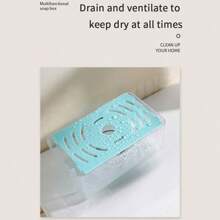 2入組滾桶式肥皂盤架,廁所肥皂盒塑膠儲物容器,可排水的浴室小工具 - 彩色 - 查看 6