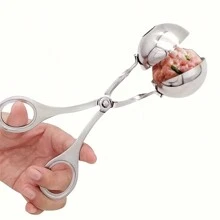 Meatball Clip, Stainless Steel Non-Stick Meatball Maker, Meatball Making Tool Clip, Novice Non-Stick Meatball Spoon, Cooking Spoon, Stainless Steel Kitchen Accessories Restaurant - Multicolor - View 4