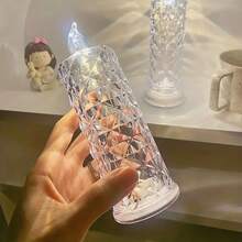 Gorgeous Rose Pattern Refraction LED Electronic Candle Lamp - Perfect For Valentine's Day Weddings & Dream Gifts - Apricot - View 2
