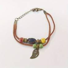 1個新時尚復古彩色陶瓷珠手鏈,男女珠寶禮物 - 1件 - 查看 13