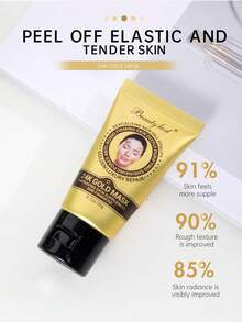 Beauty Host 1 Set Travel Size 24K Gold Skin Care Kit, Luxury 4-Piece Mini Gift Set For Women, With Gold Serum/ Collagen Eye Mask/ Facial Scrub/ Gold Mud Mask/Under Eye Patch, Wrinkle Smooth Anti Oxidant And Purifying Skin - Gold - View 8