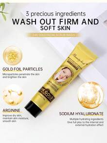 Beauty Host 1 Set Travel Size 24K Gold Skin Care Kit, Luxury 4-Piece Mini Gift Set For Women, With Gold Serum/ Collagen Eye Mask/ Facial Scrub/ Gold Mud Mask/Under Eye Patch, Wrinkle Smooth Anti Oxidant And Purifying Skin - Gold - View 7